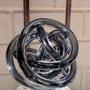 West Elm Style Handcrafted Glass Art Orb Paperweight-Shelf MCM Accessory